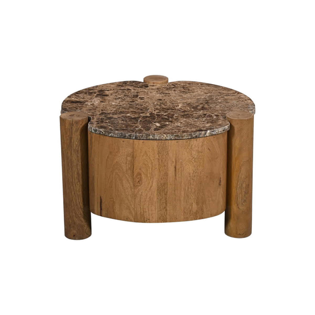Giga Meubel Salontafel Maeve - Rond - Marmer - 60cm