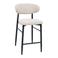Giga Meubel Barstoel Alexia - Beige/Zwart - Zithoogte 65cm - Set van 2