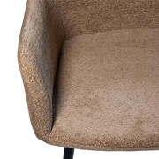 thumbnail: Giga Meubel Eetkamerstoel Annabel - Stof/Metaal - Taupe - Set van 2