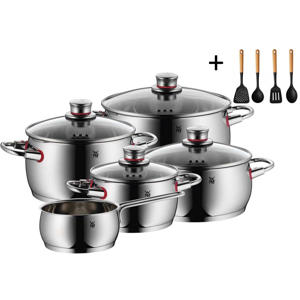 WMF Pannenset Quality One - RVS 5-Delig Inclusief GRATIS  Kookgerei set - Kookpan ø 16, 20, 20 en 24 cm en Steelpan ø 16 cm