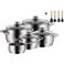 WMF  WMF Pannenset Quality One - RVS 5-Delig Inclusief GRATIS  Kookgerei set - Kookpan ø 16, 20, 20 en 24 cm en Steelpan ø 16 cm