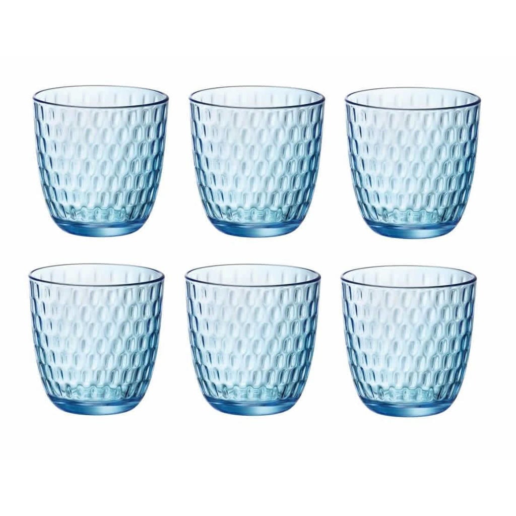 Bormioli Rocco Waterglazen Slot - Blauw - 290 ml - 6 stuks