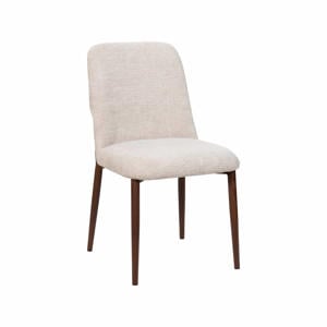 Eetkamerstoel Sophie - Stof/Metaal - Beige - Set van 2