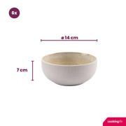 thumbnail: Cookinglife Soepkommen / Kommen Nola Sand ø 14 cm - 6 Stuks