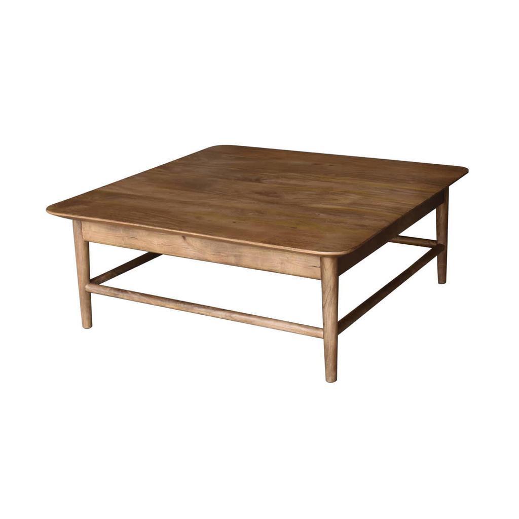 Giga Meubel Salontafel Lana - Naturel Mangohout - 100x100x45cm