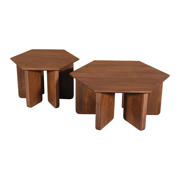 thumbnail: Giga Meubel Salontafel Martos - Donkerbruin Mangohout - 60x60x38cm