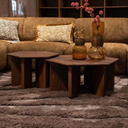 thumbnail: Giga Meubel Salontafel Martos - Donkerbruin Mangohout - 60x60x38cm