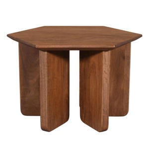 Salontafel Martos - Donkerbruin Mangohout - 60x60x38cm