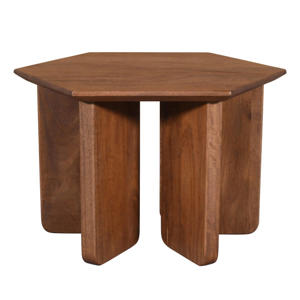 Salontafel Martos - Donkerbruin Mangohout - 60x60x38cm