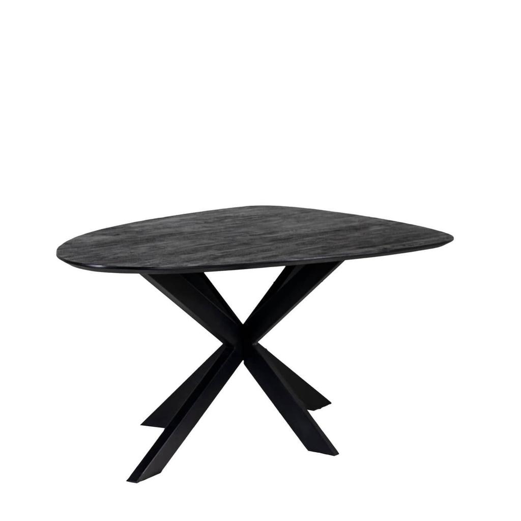 Giga Meubel Eettafel Owen Kiezel Zwart Matrix-poot 200cm