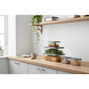 thumbnail: Cookinglife Vershoudbakjes - Glas - Grijs - 5 Stuks