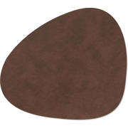 thumbnail: LIND DNA LIND DNA Placemats Nupo - Leer - Dark Brown - Curved - 44 x 37 cm - 2 Stuks