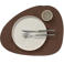 LIND DNA LIND DNA Placemats Nupo - Leer - Dark Brown - Curved - 44 x 37 cm - 2 Stuks