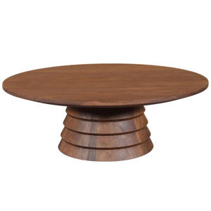 Salontafel Marín - Rond Donkerbruin Mangohout - 90x90x31cm