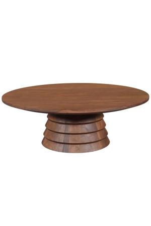 Salontafel Marín - Rond Donkerbruin Mangohout - 90x90x31cm