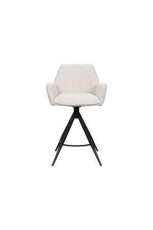 Barstoel Noa Draaibaar - Beige/Zwart (set van 2) 
