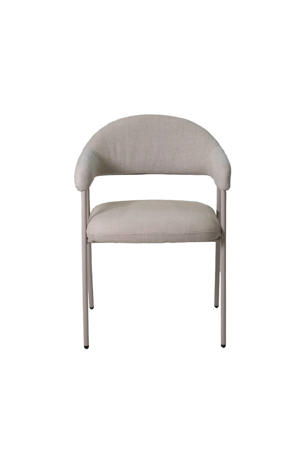 Eetkamerstoel Linde - Metaal/Stof - Beige - Set van 2 