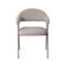 Giga Meubel Eetkamerstoel Linde - Metaal/Stof - Beige - Set van 2