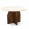 Giga Meubel Eettafel Danae - Rond - Marmer - 130cm
