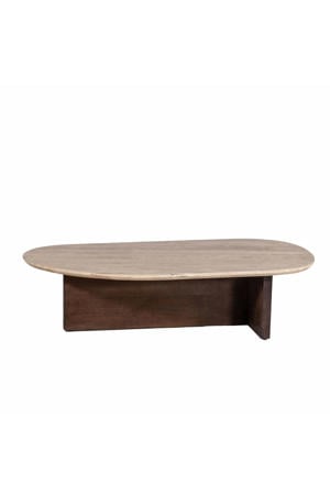 Salontafel Olaf Travertin Beige/Bruin 140cm