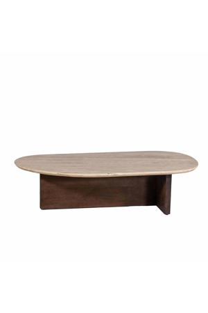 Salontafel Olaf Travertin Beige/Bruin 140cm