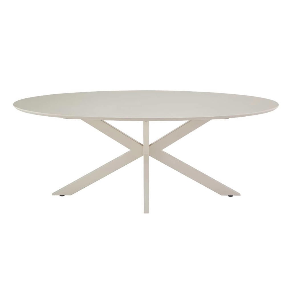Giga Meubel Eettafel Gimo - Ovaal Beige HPL - 200x100x76cm