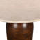 Giga Meubel Eettafel Miro Rond - Marmer/Hout - Donkerbruin - 130x130x75cm