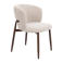 Giga Meubel Eetkamerstoel Varde - Stof - Beige/Walnoot - Set van 2
