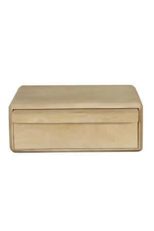 Nachtkastje Benthe - Zwevend Naturel Hout - 40x30x15cm