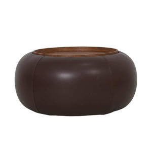 Salontafel Draby - Rond Donkerbruin/Walnoot - Incl. Opbergruimte - Ø73cm
