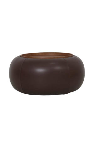 Salontafel Draby - Rond Donkerbruin/Walnoot - Incl. Opbergruimte - Ø73cm
