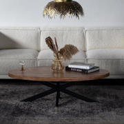 thumbnail: Giga Meubel Salontafel Mansour - Ovaal Bruin Hout - 130x70x40cm