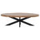 Giga Meubel Salontafel Mansour - Ovaal Bruin Hout - 130x70x40cm