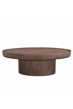 Salontafel Sola Ovaal - Mangohout - Donkerbruin - 120x65x39cm