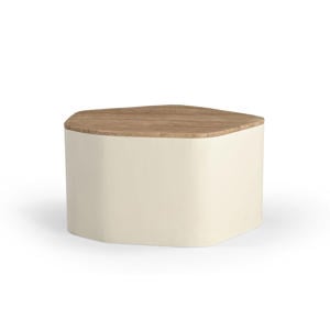 Salontafel Cersei - Organisch - Travertin - 76cm