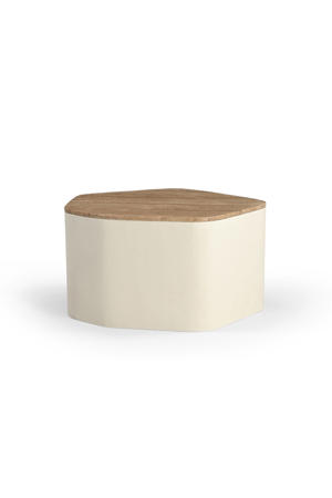 Salontafel Cersei - Organisch - Travertin - 76cm