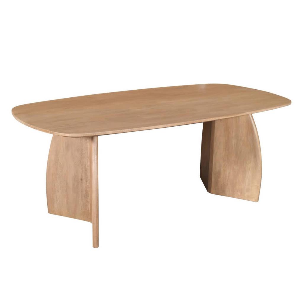 Giga Meubel Eettafel Majada - Deens Ovaal Naturel Mangohout - 200x100x76cm