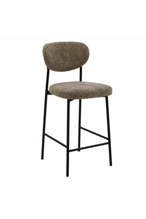 Barkruk Vajen - Stof/Metaal - Taupe - Set van 2 