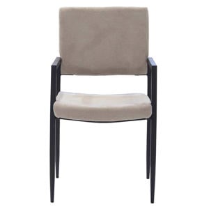 Eetkamerstoel Elin - Stof - Taupe - Set van 2