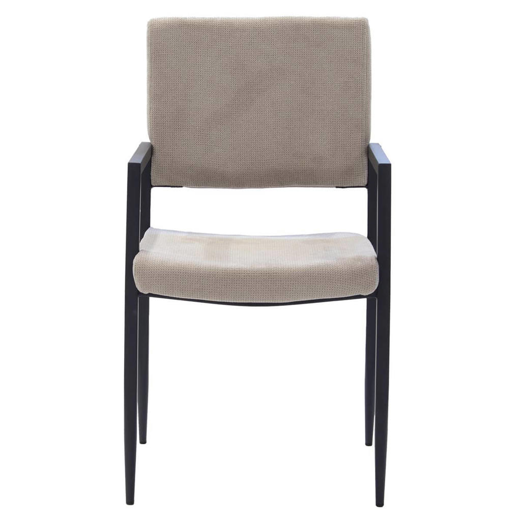Giga Meubel Eetkamerstoel Elin - Stof - Taupe - Set van 2