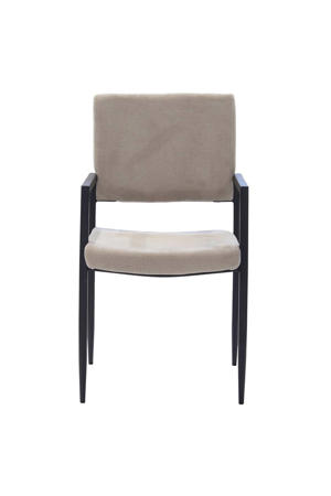 Eetkamerstoel Elin - Stof - Taupe - Set van 2