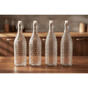 thumbnail: Cookinglife Beugelflessen Dots & Lines - 1 Liter - 4 stuks