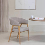 thumbnail: Giga Meubel Eetkamerstoel Fureso - Taupe/Naturel - Set van 2