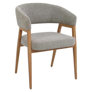 Eetkamerstoel Fureso - Taupe/Naturel - Set van 2 