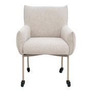 thumbnail: Giga Meubel Eetkamerstoel Arboga - Taupe/Beige - Incl. Wielen - Set van 2