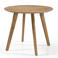 Giga Meubel Eettafel Oslo Rond - Mangohout - Naturel - 90x90x76cm