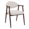 Giga Meubel Eetkamerstoel Karup - Beige/Walnoot - Set van 2