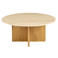 Giga Meubel Salontafel Faria - Lichtbruin Marmer - Ø80x35cm
