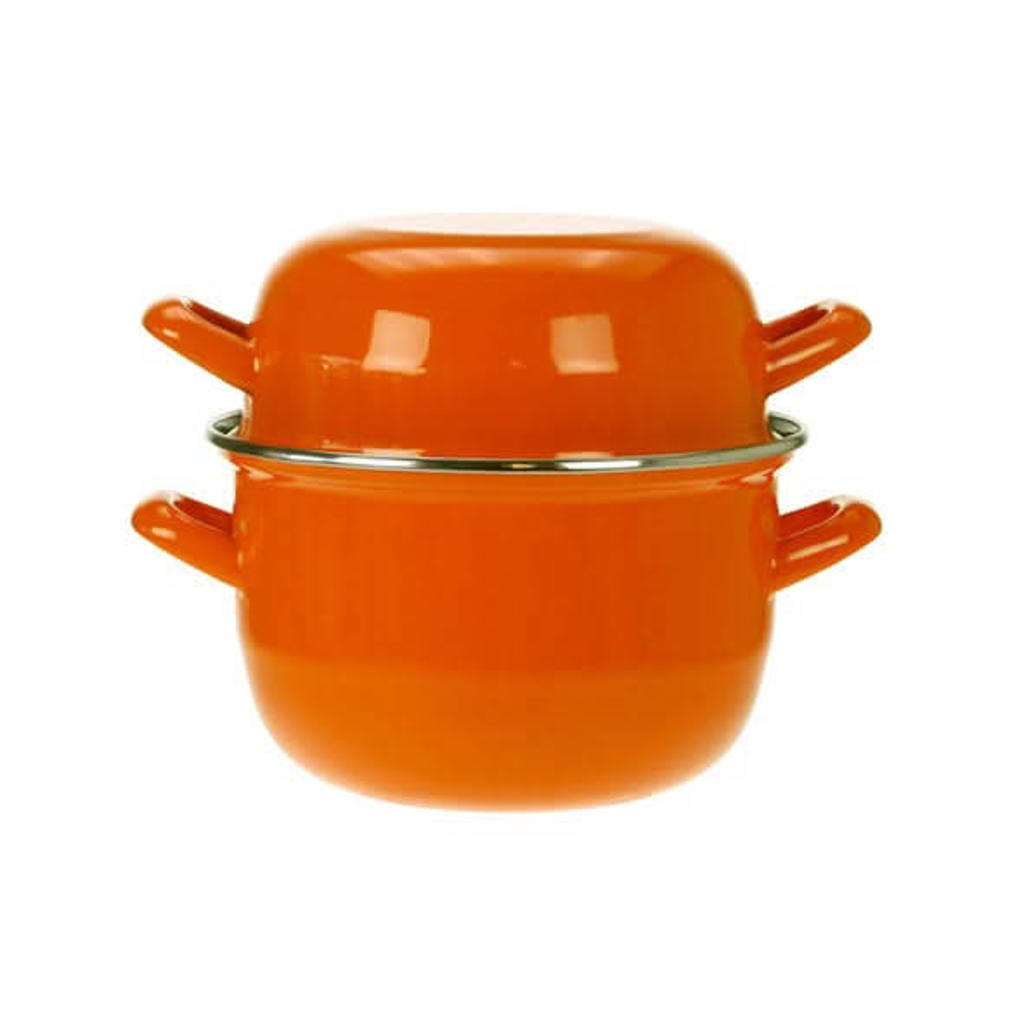 Cosy & Trendy Mosselpan - Oranje - ø 18 cm / 2.8 liter - geëmailleerde anti-aanbaklaag
