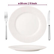 thumbnail: Cookinglife Dinerborden - CampVibe - Outdoor - Kunststof - Onbreekbaar - Wit ø 28 cm - 4 Stuks